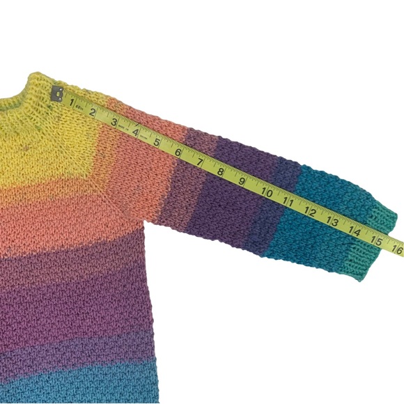 Charming Handmade Girl’s Knitted Long Sleeve Button Front Cardigan Sweater - Picture 10 of 13